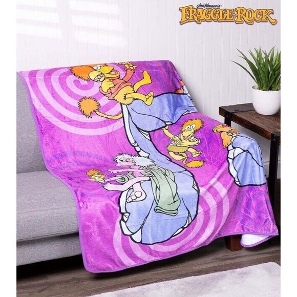 New Fraggle Rock Fleece Throw Blanket Gift Gobo Wembly Red Muppets Fraggles SOFT - Picture 2 of 3